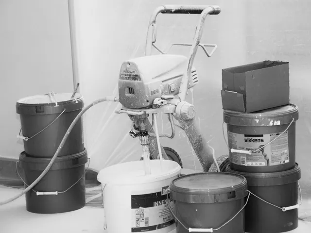 Spuitapparatuur en materialen voor het werk